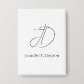 Badge Calligraphy trendy classical monogram  (Recto)