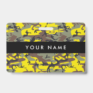 Badge Camo jaune et marron, Camouflage, Militaire, Armée