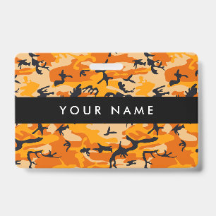 Badge Camo orange, Camouflage, Militaire, Armée