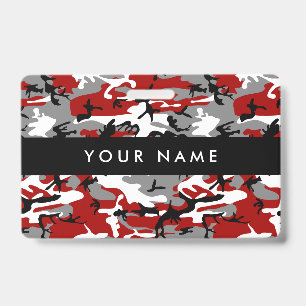Badge Camo rouge et gris, Camouflage, Militaire, Armée