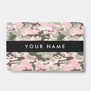 Badge Camouflage Rose et Vert, Camouflage, Militaire, Ar