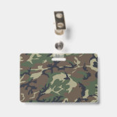 Badge Camouflage vert marron (Arrière avec clip)