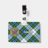 Badge Campbell Crest au-dessus de Tartan (Face avec clip)