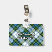 Badge Campbell Crest au-dessus de Tartan (Dos avec clip)