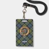 Badge Campbell Crest sur Tartan (Avant avec lanière)