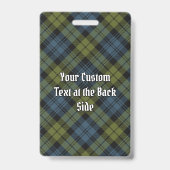 Badge Campbell Crest sur Tartan (Arrière)