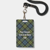 Badge Campbell Crest sur Tartan (Arrière avec lanière)