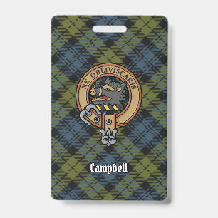 Badge Campbell Crest sur Tartan