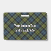 Badge Campbell Crest sur Tartan (Arrière)