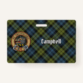 Badge Campbell Crest sur Tartan (Devant)
