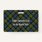 Badge Campbell Crest sur Tartan (Dos)