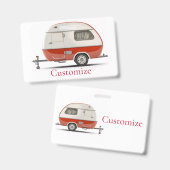 Badge Camper Teardrop Classic Retro Thunder_Cove (Avant & arrière)