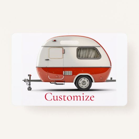 Badge Camper Teardrop Classic Retro Thunder_Cove (Devant)