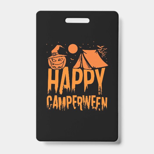Badge Camping-car Halloween Nature (Avant)
