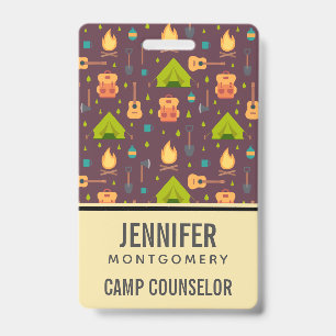 Badge Camping cool Design OutdoorsMotif Professionnel