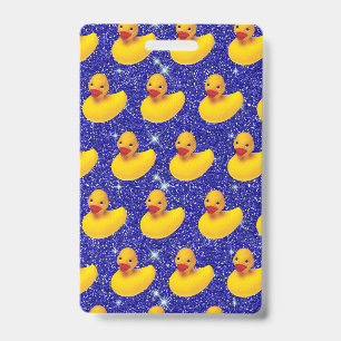 Badge Canards en caoutchouc drôles Ferme de canard jaune