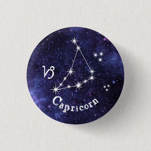Badge Capricorne, Badge Zodiac Horoscope (Devant)