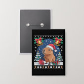 Badge Capybara Animal Lover Xmas Gift Ugly Capybara  (Recto/Verso)
