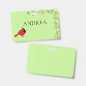 Badge Cardinal Rouge Cardinal Cardinal aux Fleurs (Recto et verso)