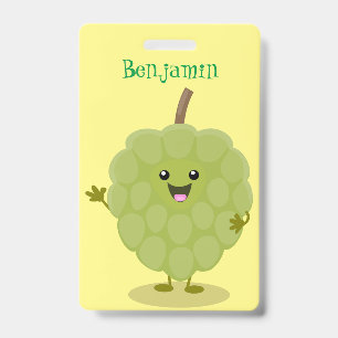Badge Caricature de chérimoya à la crème anglaise
