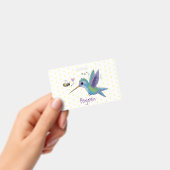 Badge Caricature de colibri d'abeille mignonne (À main)