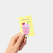 Badge Caricature de crème glacée de fraise mignonne (Manuel / portable)