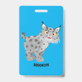 Badge Caricature de lynx de lynx de lynx (Arrière)