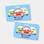 Badge Caricature de voitures Cute kawaii (Avant & arrière)