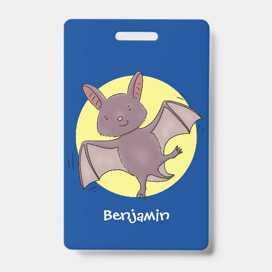 Badge Caricature de vol de chauve-souris (Front)