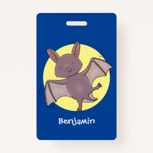 Badge Caricature de vol de chauve-souris