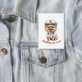 Badge Caricature d'infirmière avec conception de chien d (Insitu)