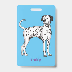 Badge Caricature pour chien dalmate