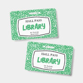 Badge carnet de composition bibliothèque laissez-passer (Avant & arrière)