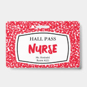 Badge carnet de composition laissez-passer d'infirmière  (Arrière)