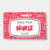 Badge carnet de composition laissez-passer d'infirmière  (Avant)