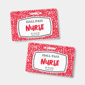 Badge carnet de composition laissez-passer d'infirmière  (Avant & arrière)