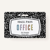 Badge carnet de composition laissez-passer pour les ense (Dos)