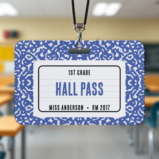 Badge Carnet de composition Salle de classe Laisser-pass