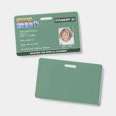Badge Carnet d'identification de l'étudiant à domicile B (Avant & arrière)