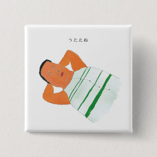 BADGE CARRÉ 5 CM うたたね