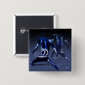 BADGE CARRÉ 5 CM ノ ク (Devant & derrière)