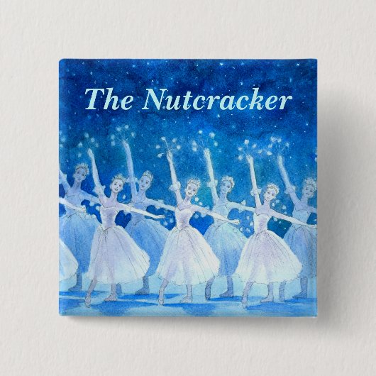 BADGE CARRÉ 5 CM 雪の精の踊り スクエア缶バッジ (Devant)