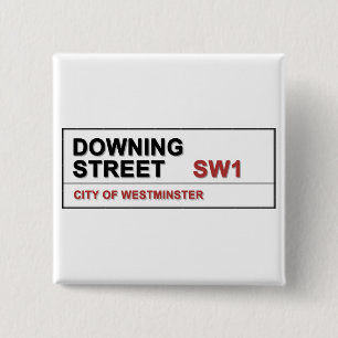 Badge Carré 5 Cm 10 Downing Street Londres Angleterre