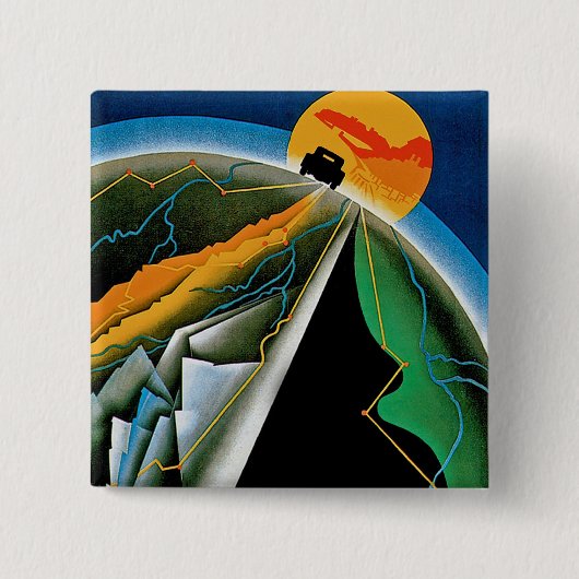 Badge Carré 5 Cm 10e Rallye automobile de Monte Carlo (Devant)