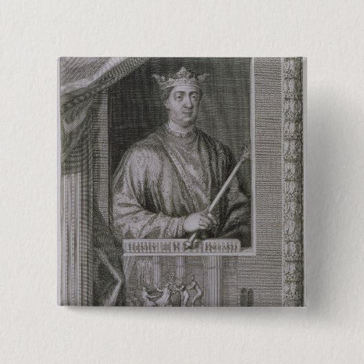 Badge Carré 5 Cm 1133-89) rois d'Angleterre de Henry II (à partir (Devant)