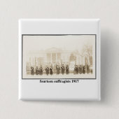 Badge Carré 5 Cm 14 Souffragistes, 1917 (Devant)