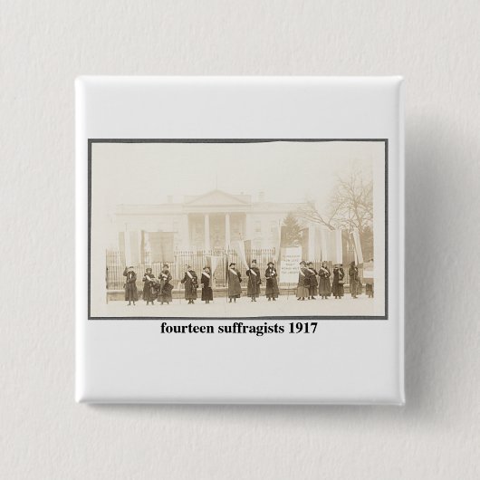 Badge Carré 5 Cm 14 Souffragistes, 1917 (Devant)
