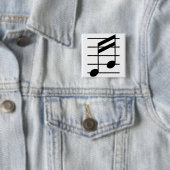 Badge Carré 5 Cm 16th note 3 (En situation)