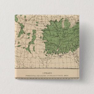 Badge Carré 5 Cm 174 Pommes, poires, régions principales