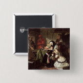 Badge Carré 5 Cm 1753-93) finales de Marie-Antoinette (adieu vers (Devant & derrière)